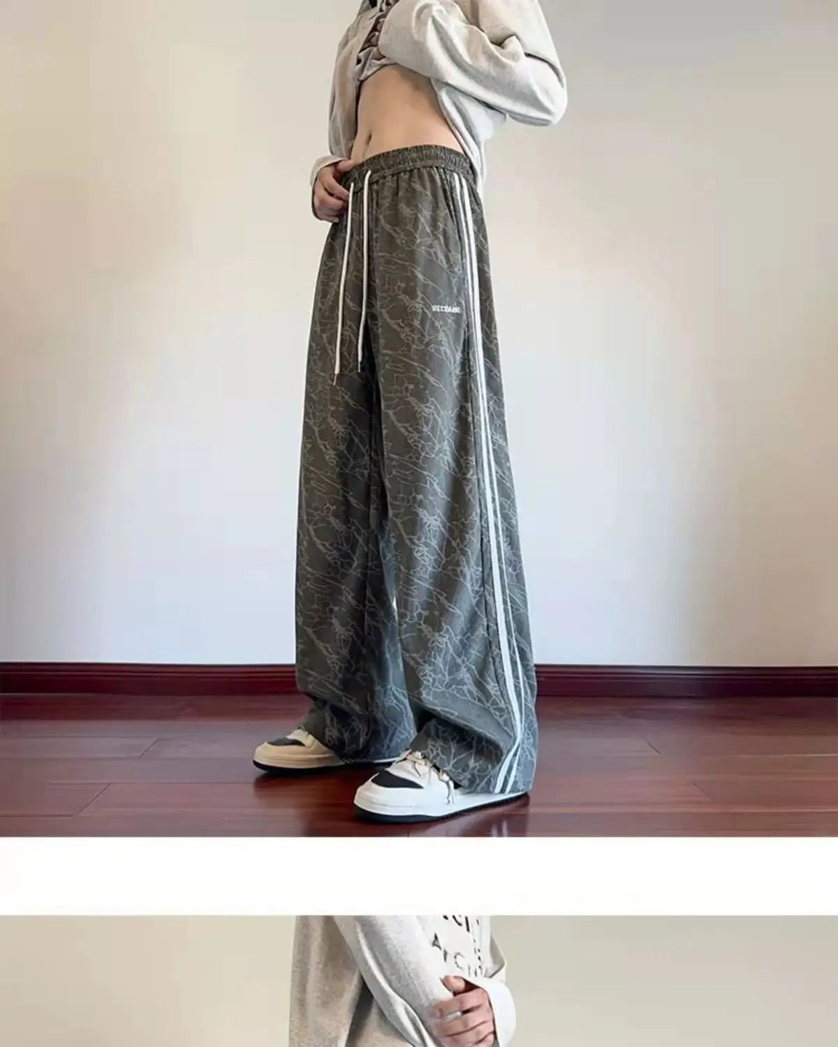 Striped Corduroy Straight Pants