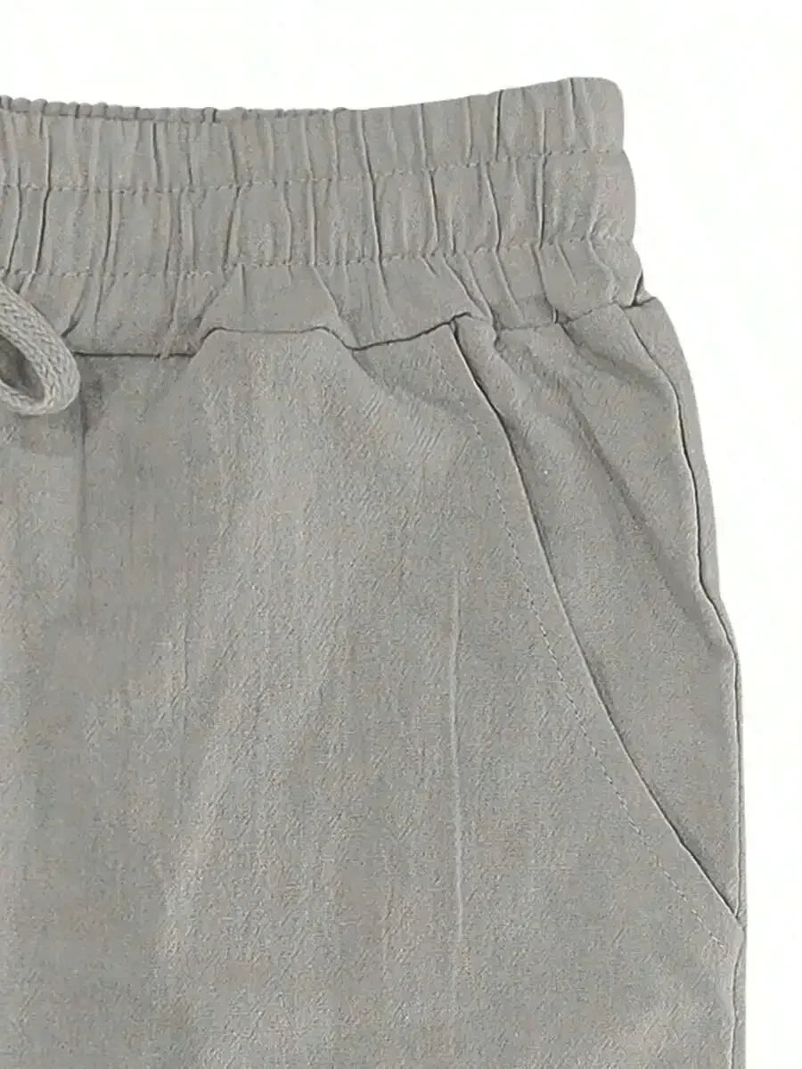 Breathable Wide-Leg Linen Pants