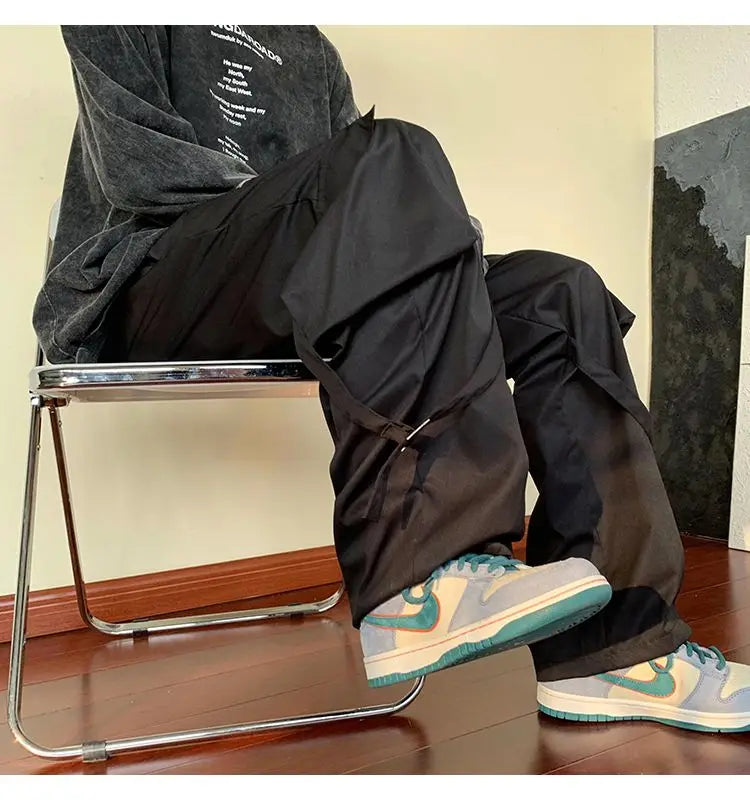 Retro Wide-Leg Work Pants