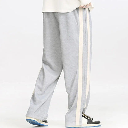 Striped Wide-Leg Sweatpants