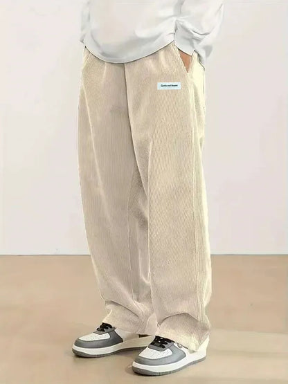 Corduroy Drawstring Casual Pants