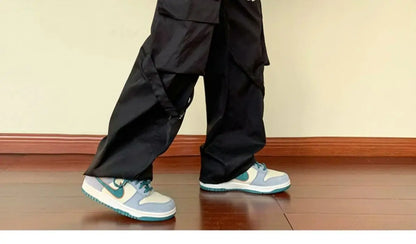 Retro Wide-Leg Work Pants