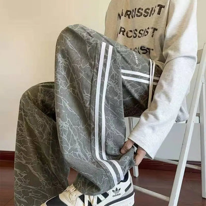 Striped Corduroy Straight Pants