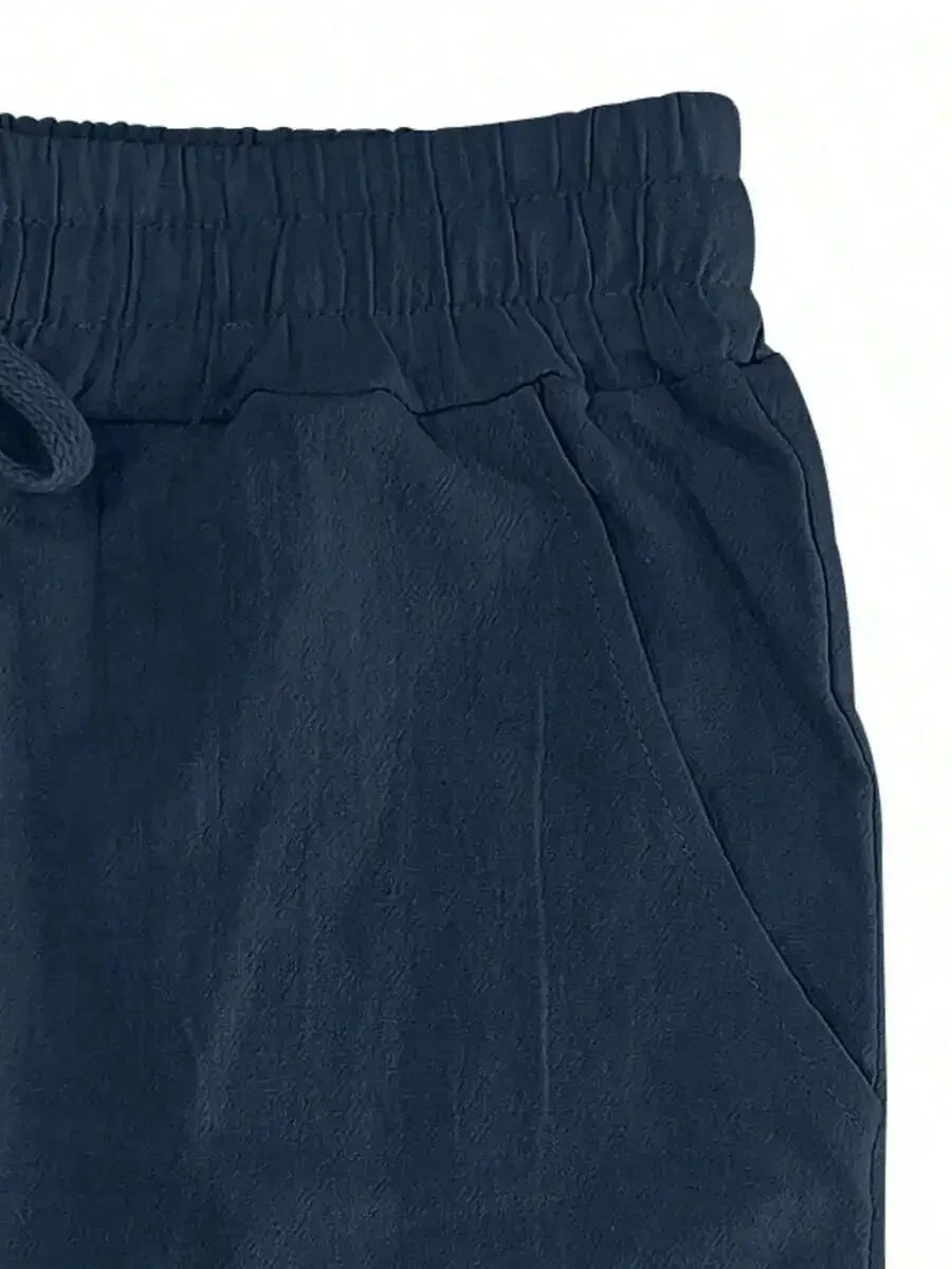 Breathable Wide-Leg Linen Pants