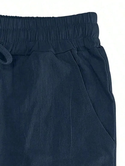 Breathable Wide-Leg Linen Pants