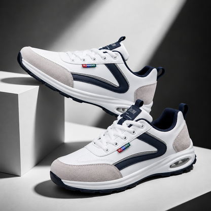 Air-Cushion Lightweight Sports Shoe white navy classic studio image