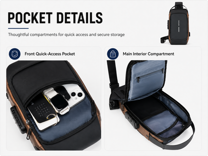 Bag pocket details infographic
