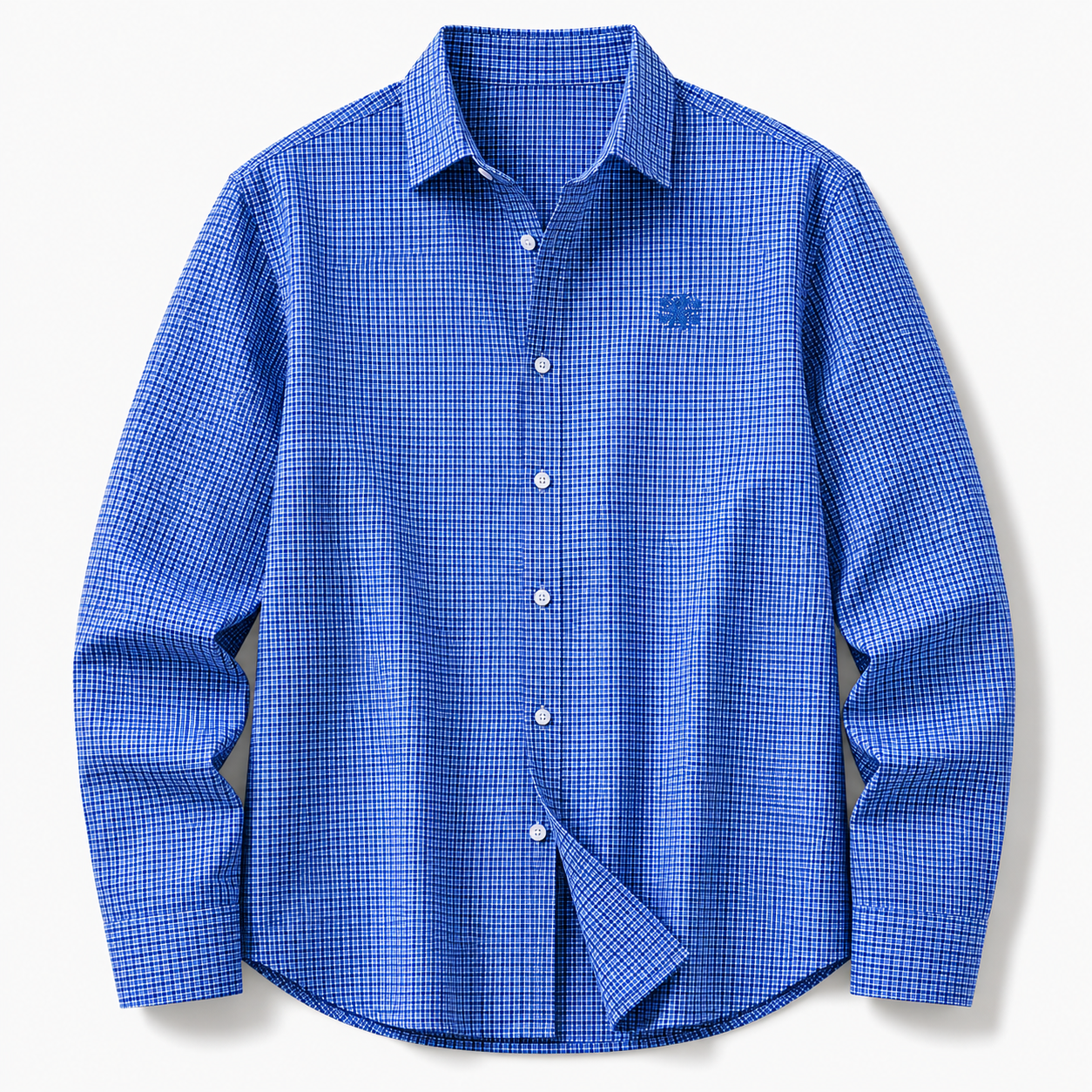 Letter-Print Long-Sleeve Casual Shirt product only ad image