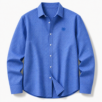 Letter-Print Long-Sleeve Casual Shirt product only ad image