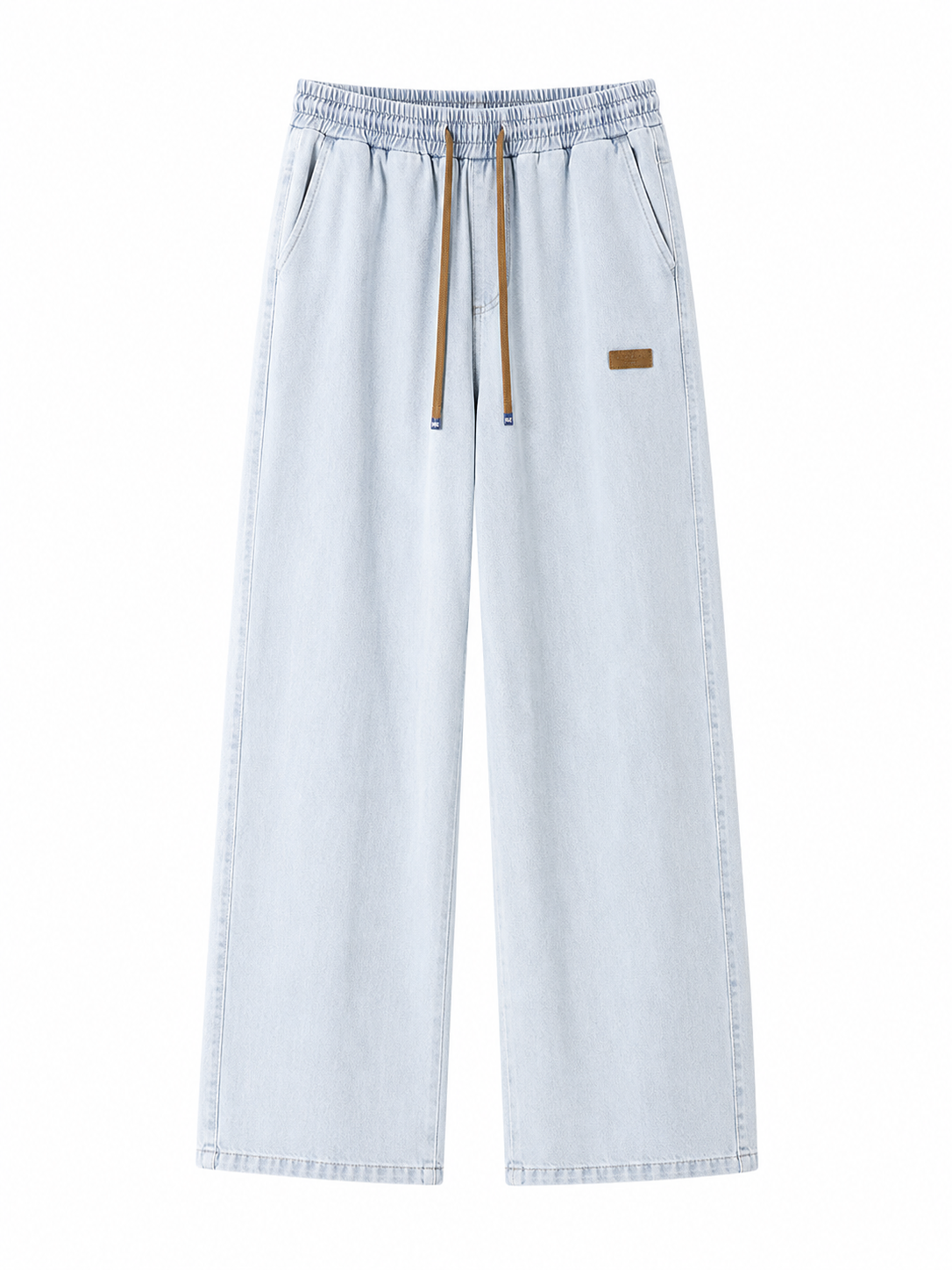 Relaxed Wide-Leg Summer Jeans in ice blue, product-only front view