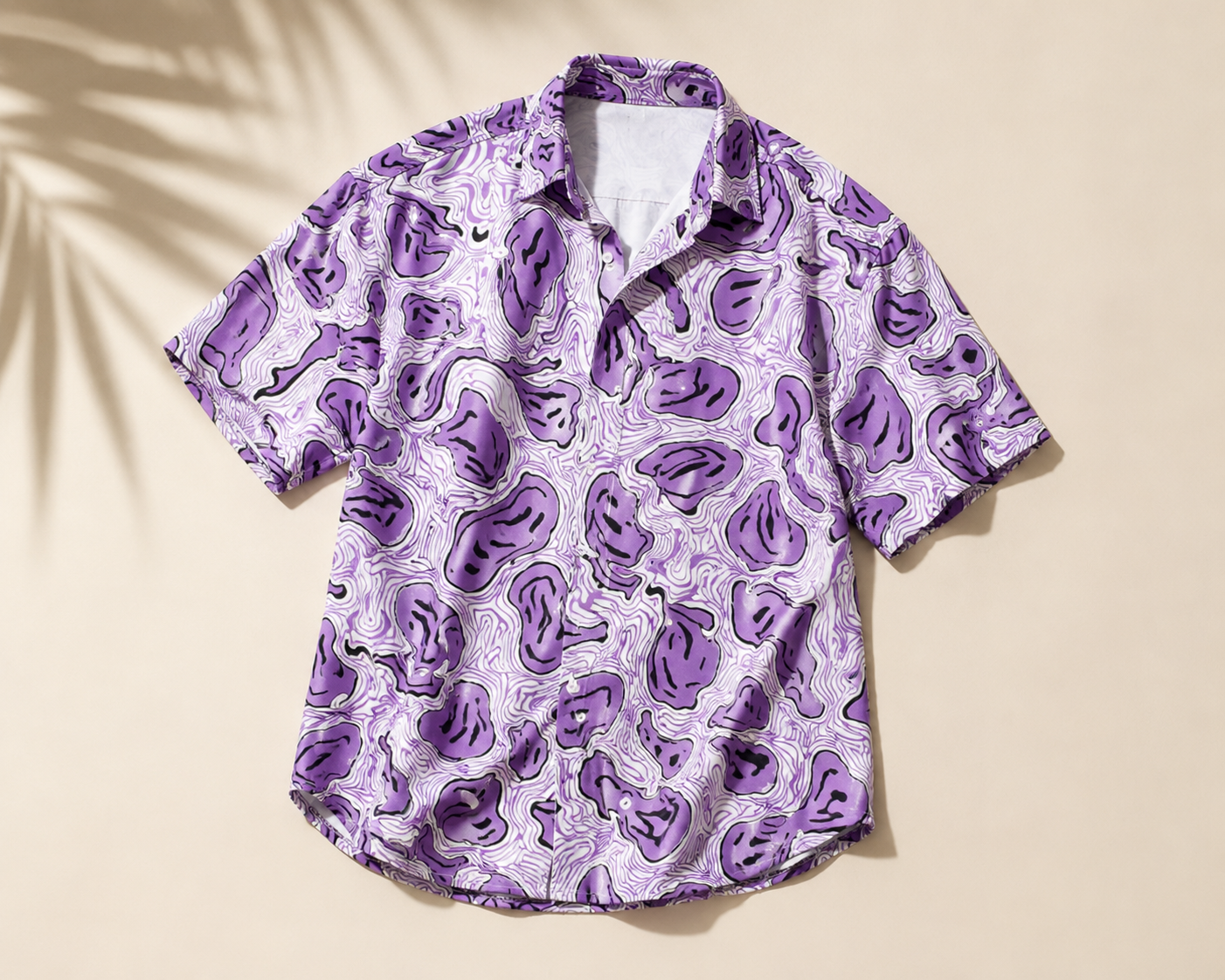 Tropical floral print shirt product-only image