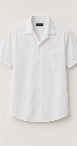 Cotton-Linen Short-Sleeve Shirt