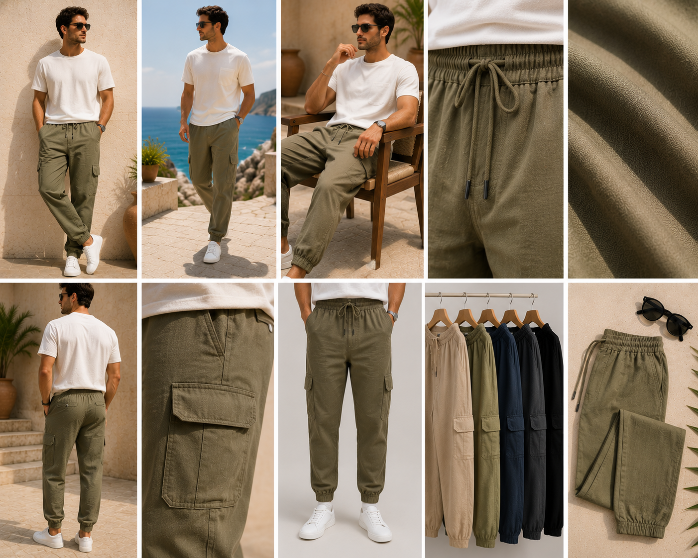Wide-Leg Cotton-Linen Trousers clean catalog gallery with no supplier text