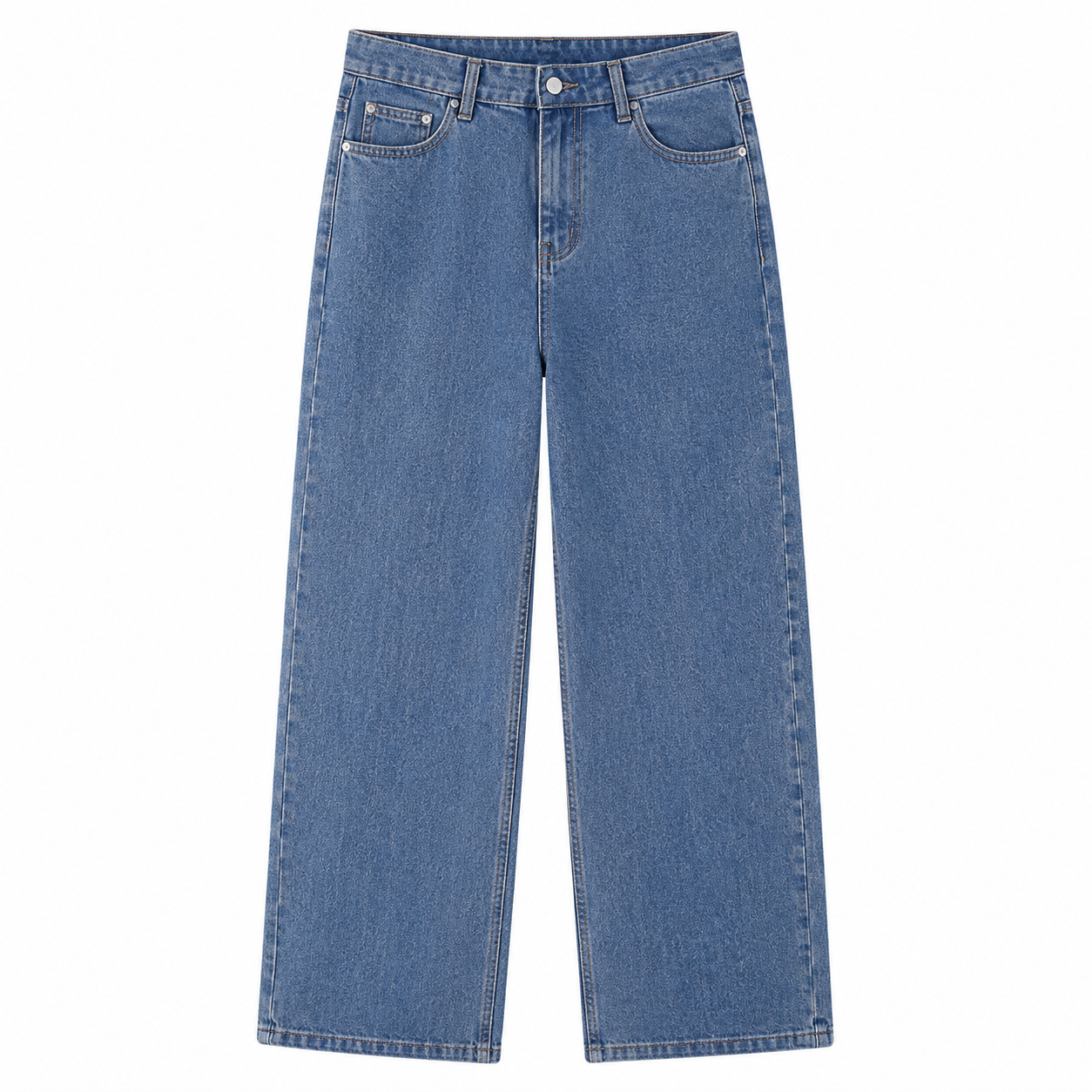 Washed Blue Straight-Leg Jeans in light blue, product-only front view